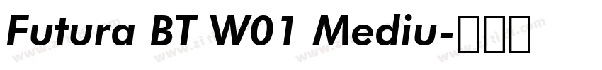 Futura BT W01 Mediu字体转换